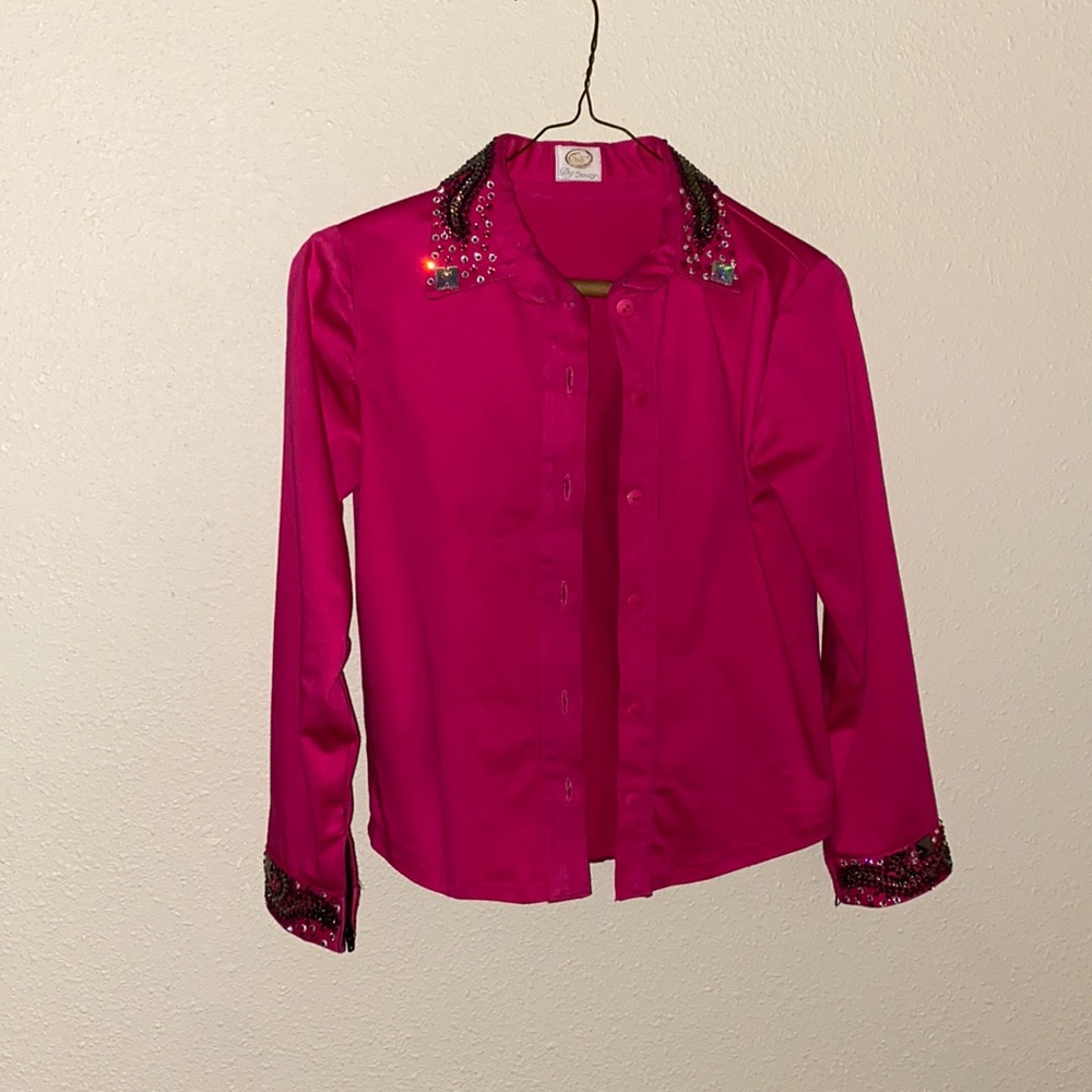 custom beaded button down